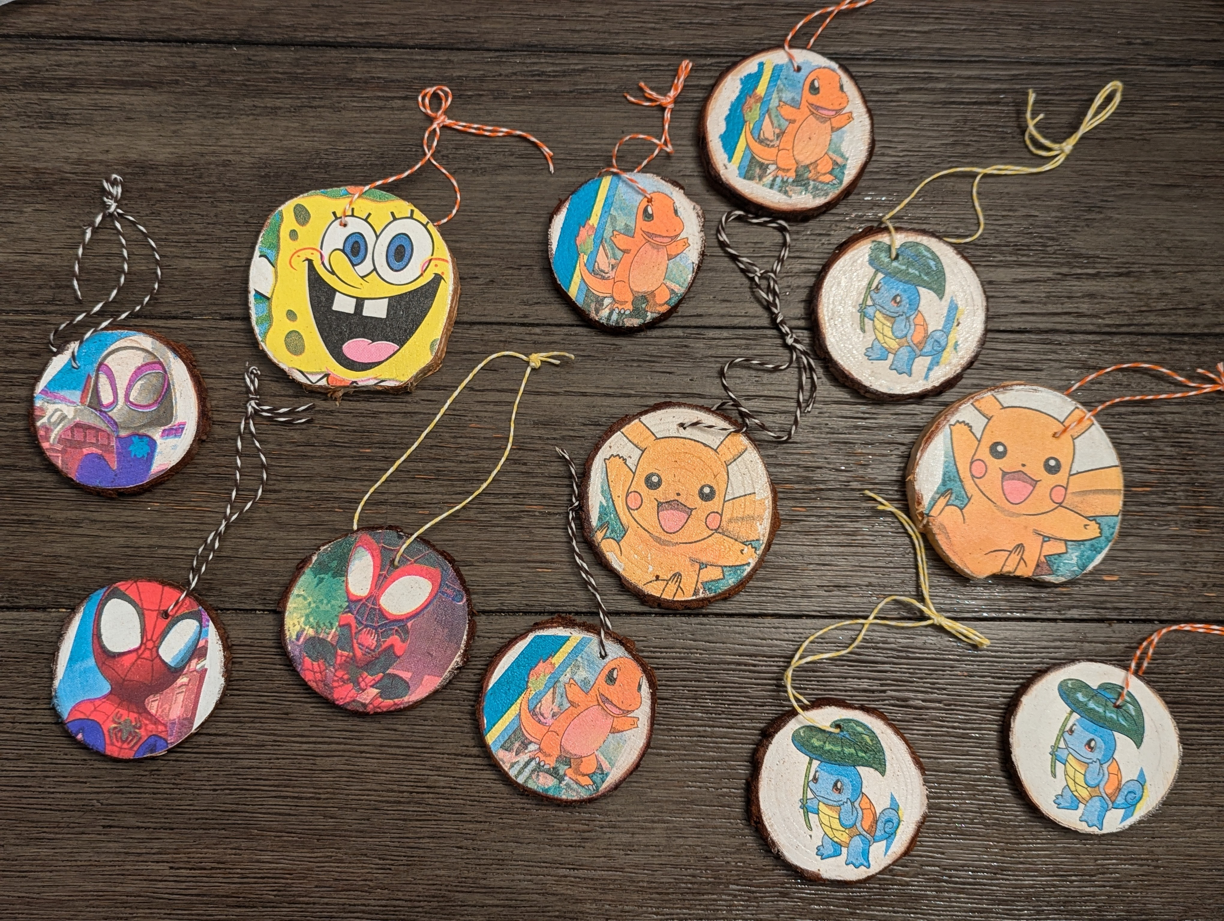 Anime Wood Slice Ornaments