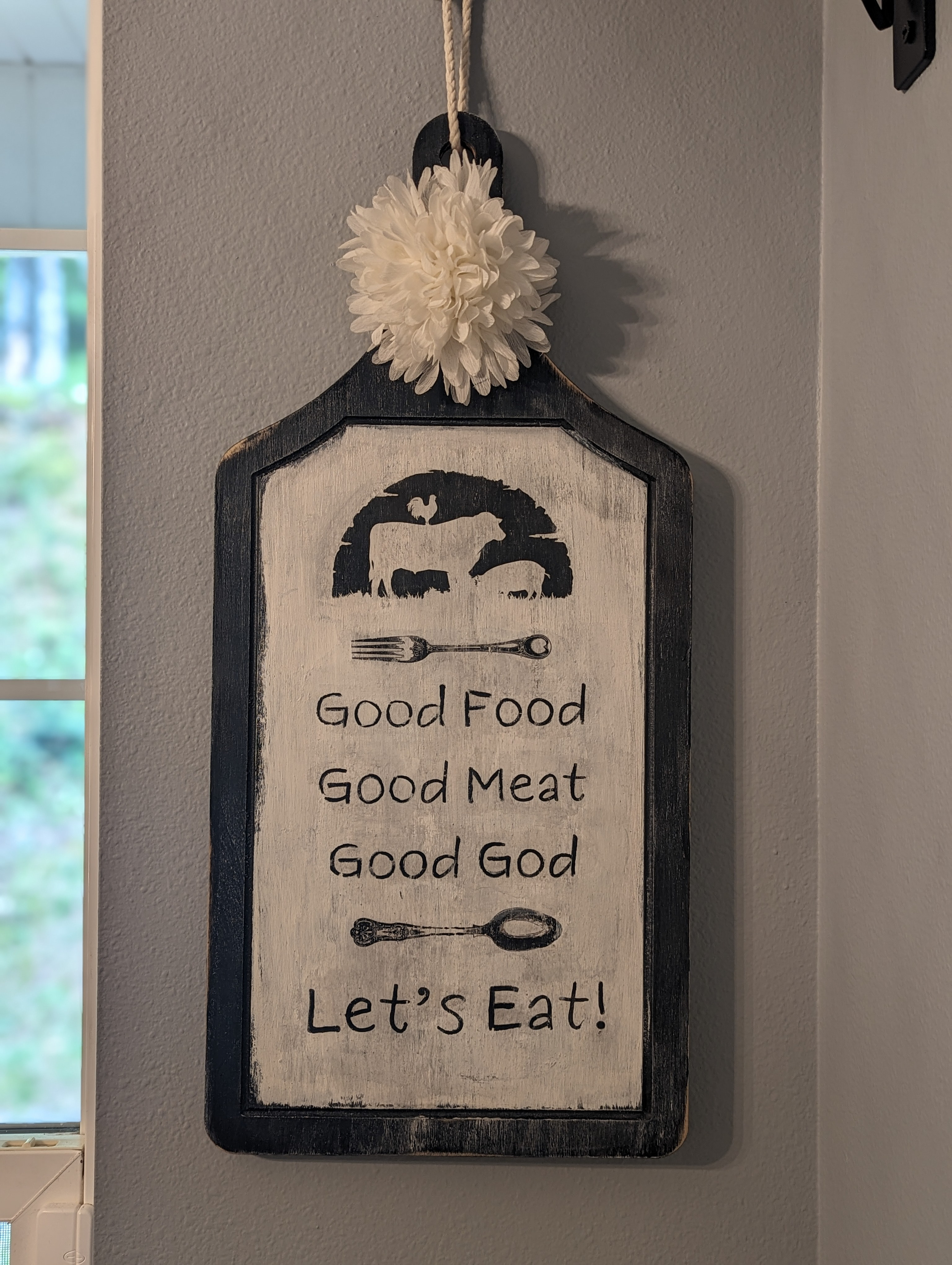 Inspirational Cutting Board Sign