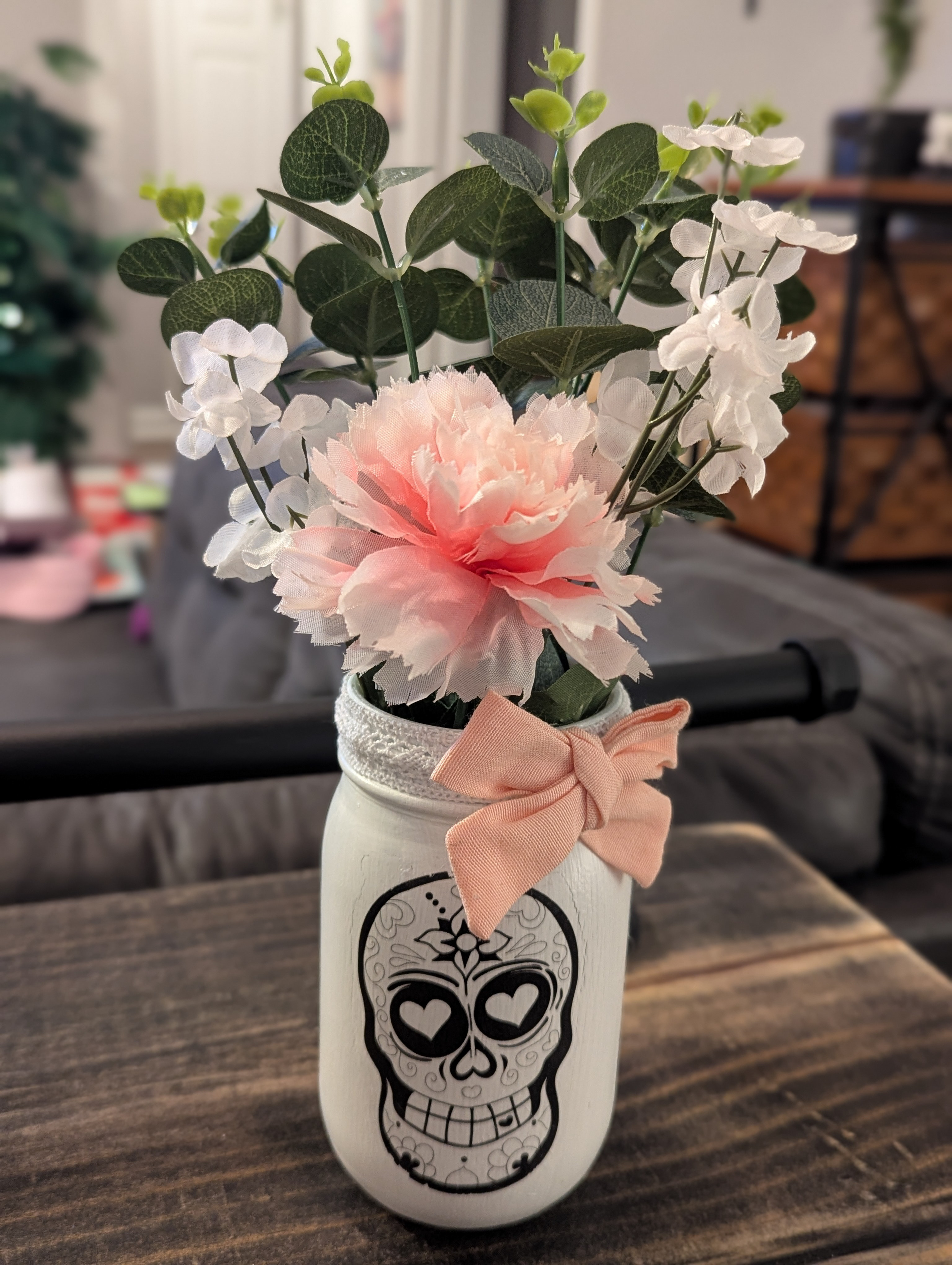 Sugar Skull Mason Jar Layout