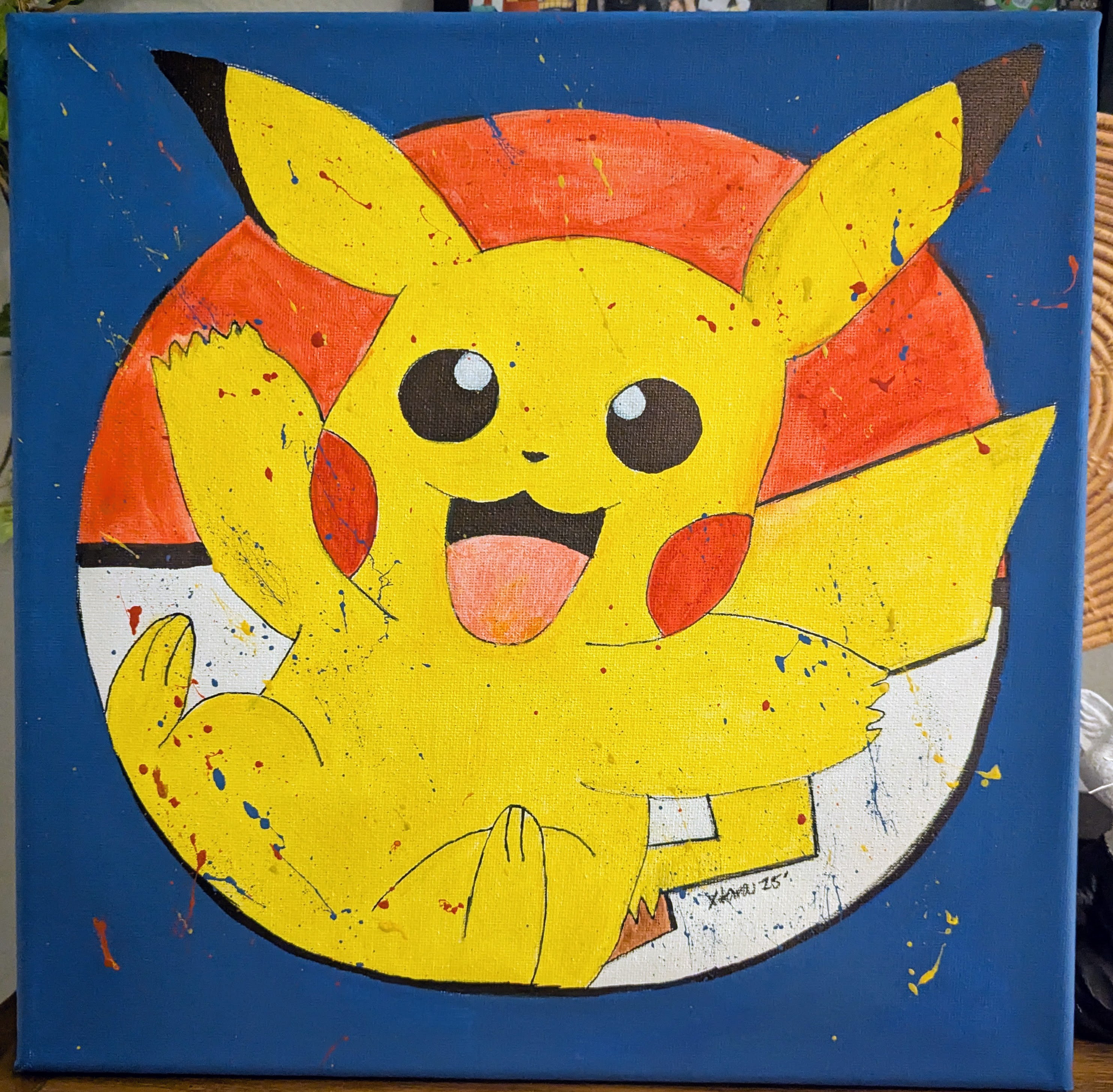 Pikachu Splatter Art