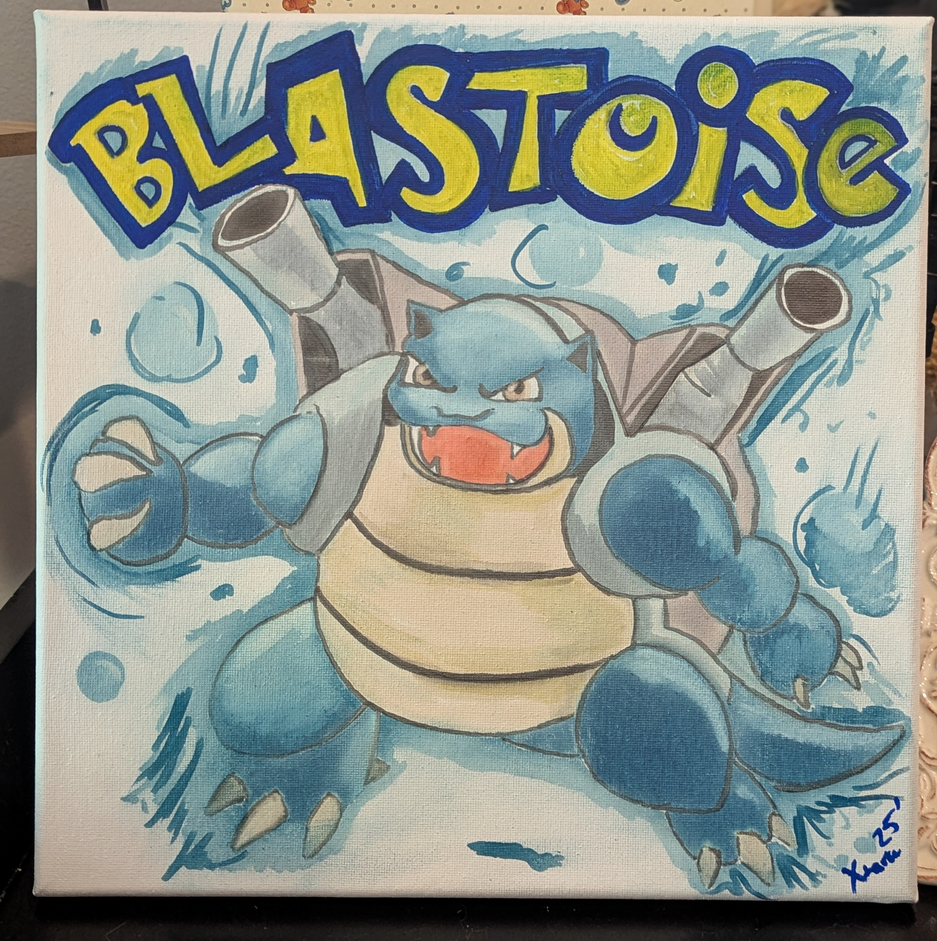 Blastoise Splatter Art