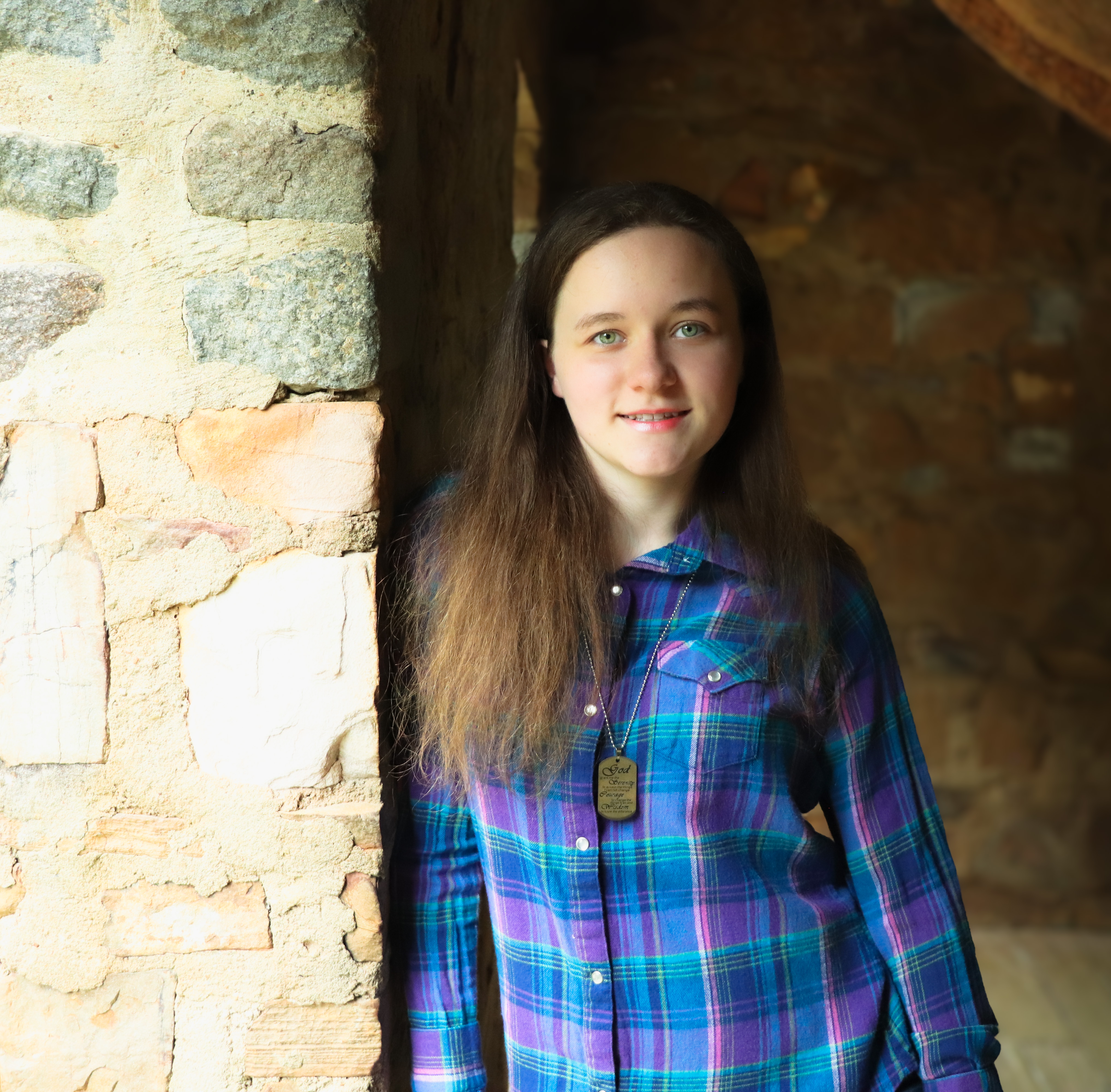 Girl Stone Arch