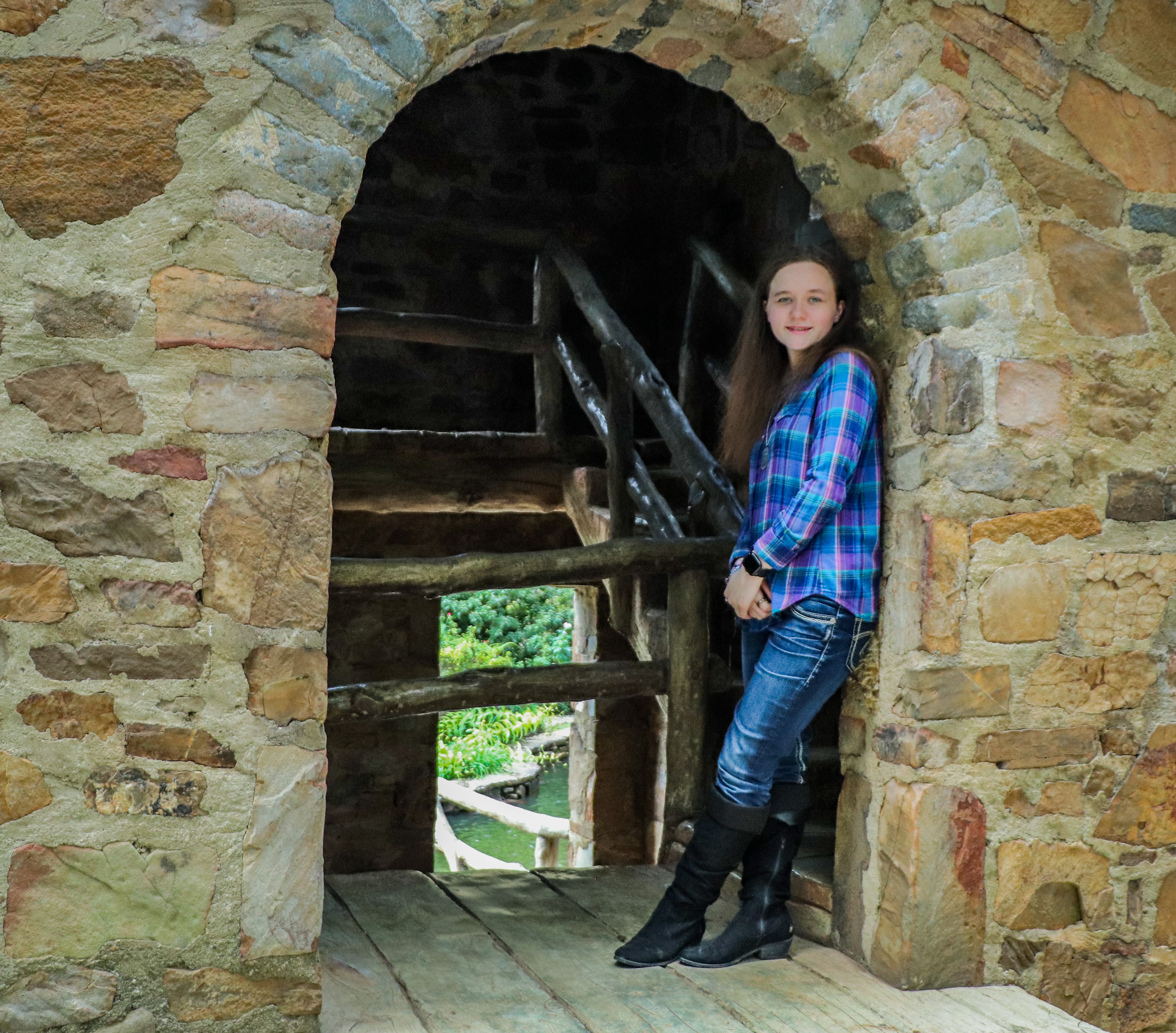 Girl Stone Path